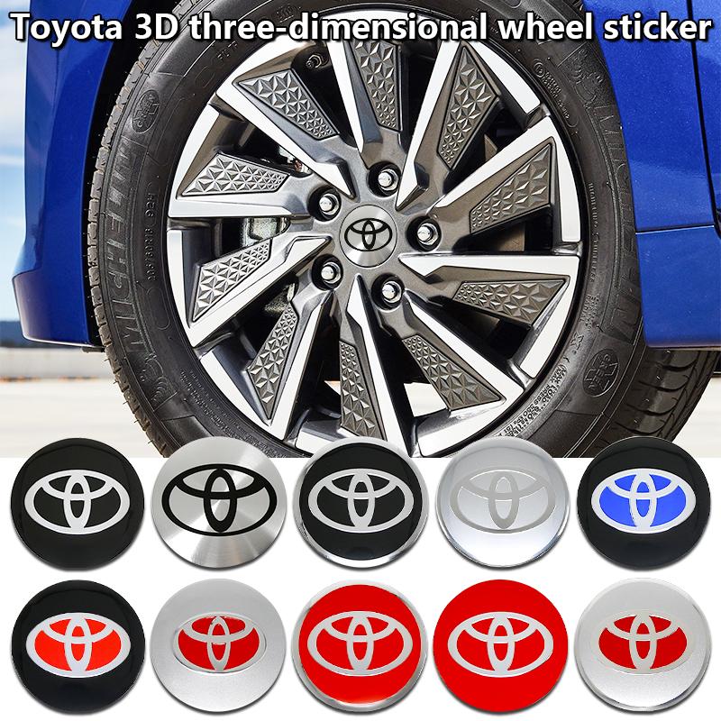Toyota 56 MM Nakładka na środek piasty koła samochodowego Aluminiowe Metalowe Naklejki z Logo Do Rav4 Corolla Camry Aqua Yaris Cross Auris TRD Prius Chr GR