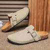 Crestar Fashion Clogs Slippers For Women Classic Suede Men Mules Cork Footbed Leather Potato Shoes With Arch Support Beach Slide