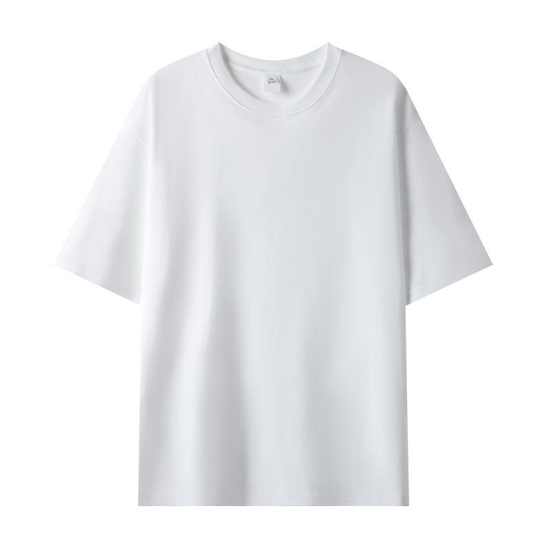 Men Crew Neck Solid Color Short Sleeve Oversized Casual Basic Blank T Shirt