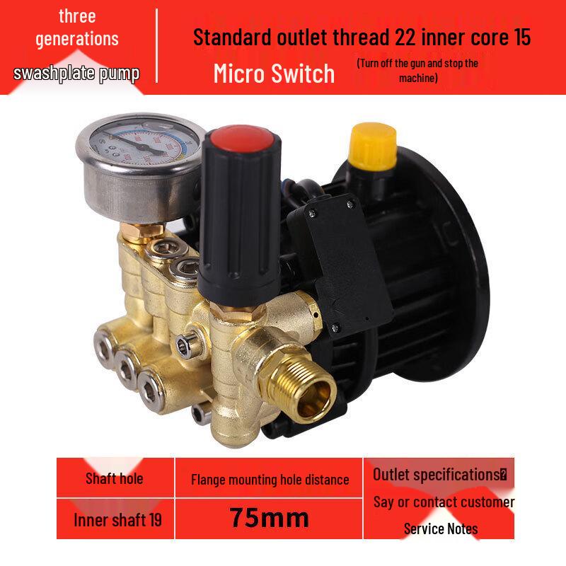 Black Cat Duke Universal High-Pressure Washer Pump Head Assembly CN plug (adapter included)