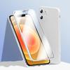 Ultra -Thin 360 Full Cover Case For Iphone 12pro Max 13mini Conque Case For Iphone 11pro X Xr Xs Max 11 Pro Tempered Glass Cover
