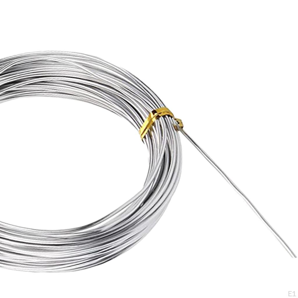 4 Pieces Yards 1mm Aluminum Wire, Round Flexible Rope, Metal Rope for Making Art Garlands, Earrings