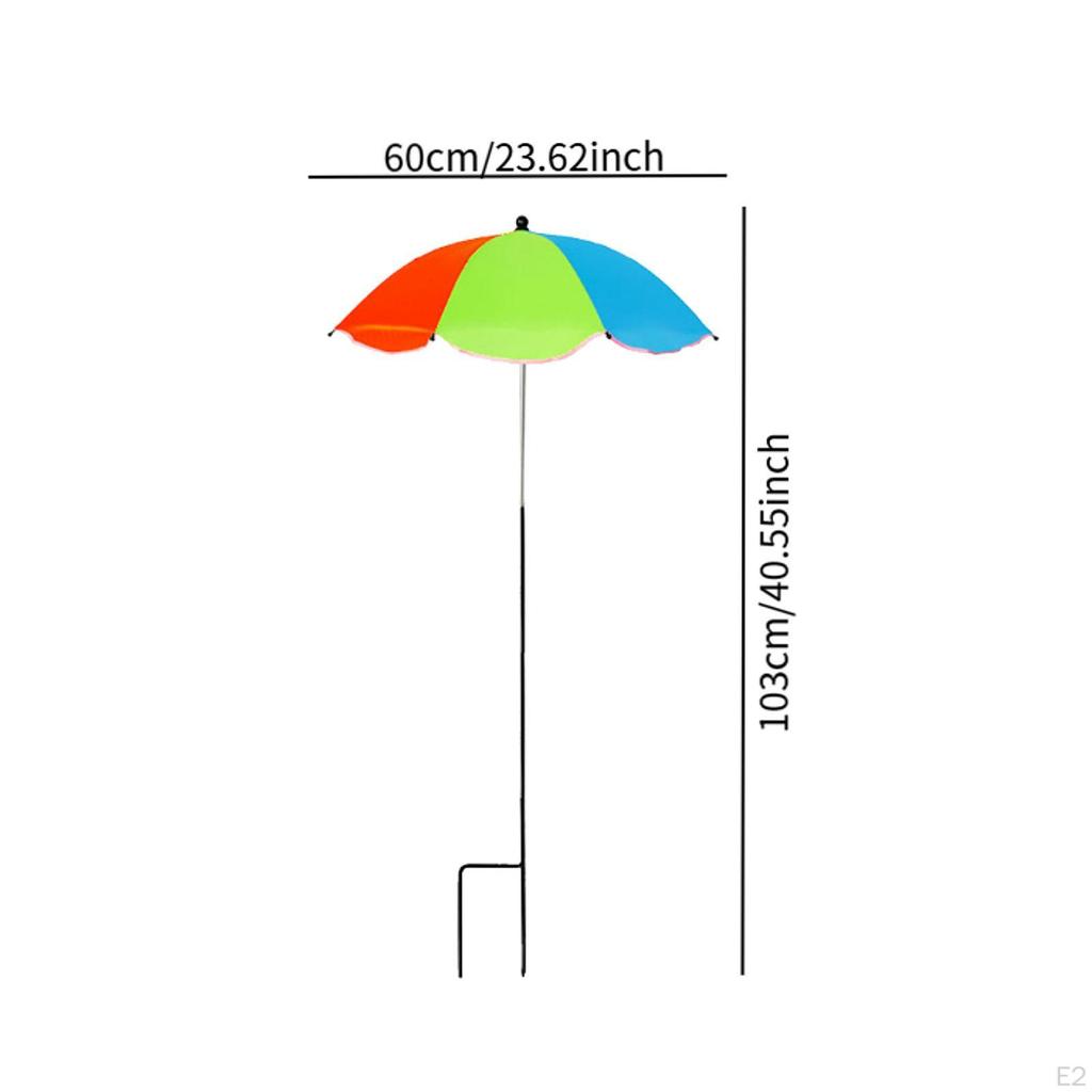 Plant Umbrella Garden with Stake Versatile Rainproof Shade Cover for Potted Plants