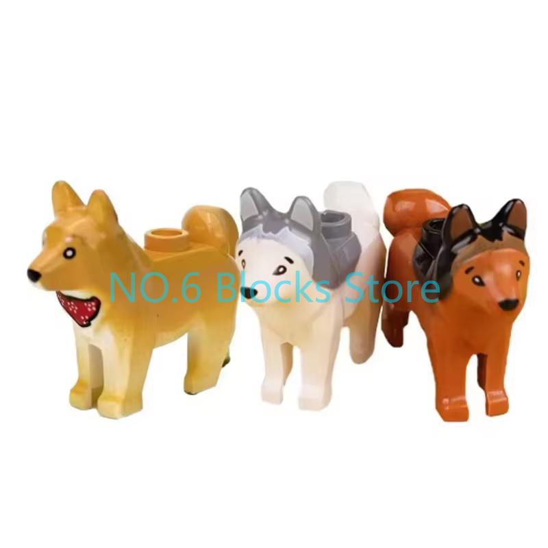MOC Animal Building Blocks Sheep Dog Wolf Dolphin Pig Whale Elephant Educational Small Particle Zoo Scene Gift DIY Brick Toy S15