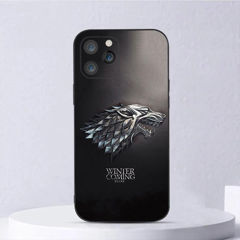 

Winter Coming Stark Phone Case For iPhone 15,14,13,12,11,Plus,Pro Max,XS,X,XR,SE,Mini,8,7 Soft Silicone Black Cover iPhoneXSMAX