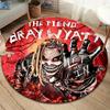 Bray Wyatt,WWE Round Area Rug,Carpet Rug for Living Room Bedroom Sofa Playroom Decor,Non-slip Floor Mat