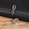 Gothic Sword Shaped Hoop Earrings for Men Boys,Stainless Steel Cross Earrings,Rock Punk Jewelry Anniversary Birthday Gifts