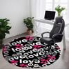 1pc Love Hearts Chair Carpet for Office Machine Washable Rug for Office, Good Gift for Family or Friends Yy251225242