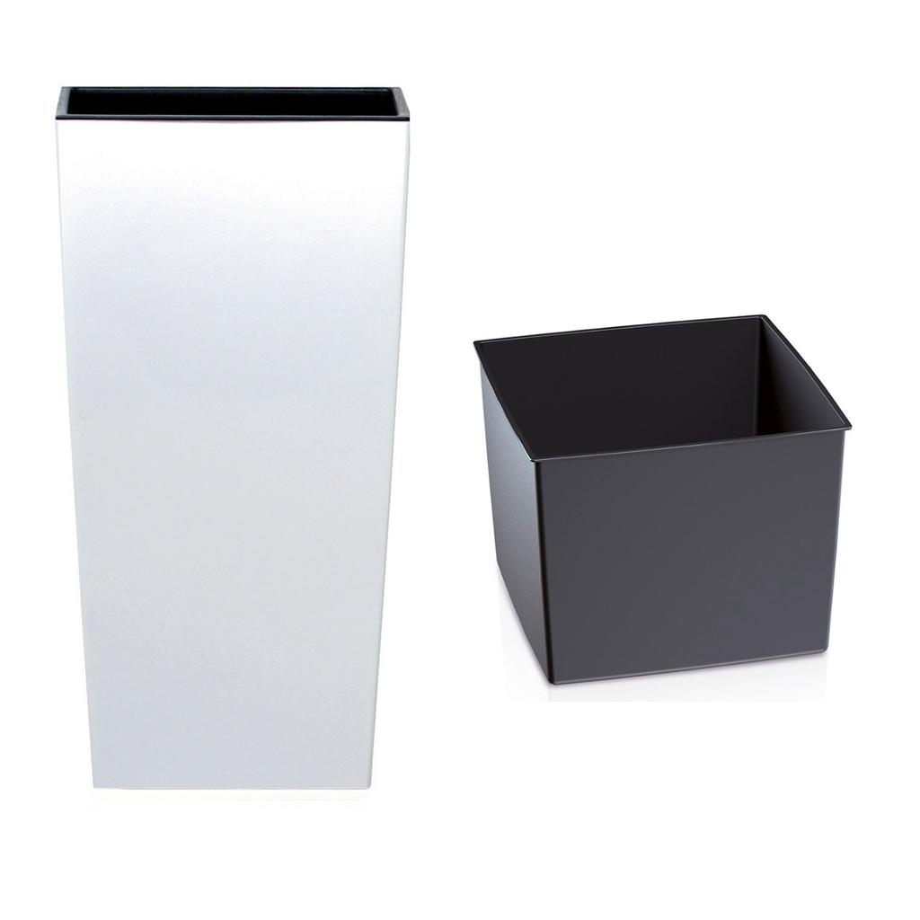 URBI DURS170 Tall Flowerpot with Insert | White