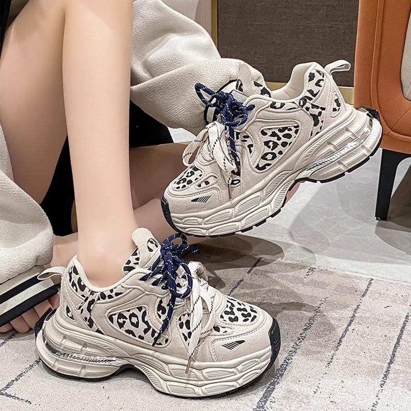 

Туфли Galoa с леопардовым принтом для папы, женские, новинка 2025 года, туфли на платформе, универсальные, повседневные женские кроссовки в стиле ретро 35 леопардовый