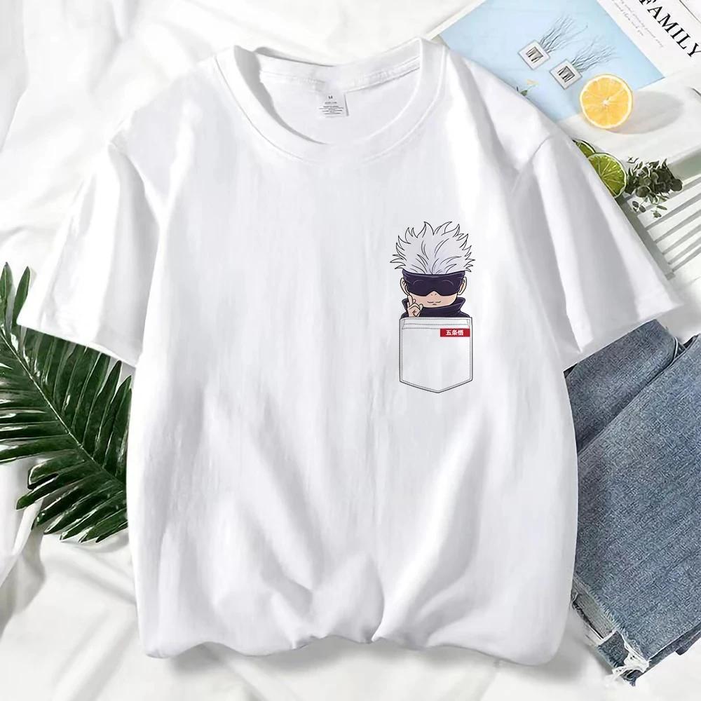 Gojo Satoru Print Graphic T Shirts Unisex Harajuku Fashion Casual Short Sleeve Tee Japanese Anime Jujutsu Kaisen Woman T-Shirt