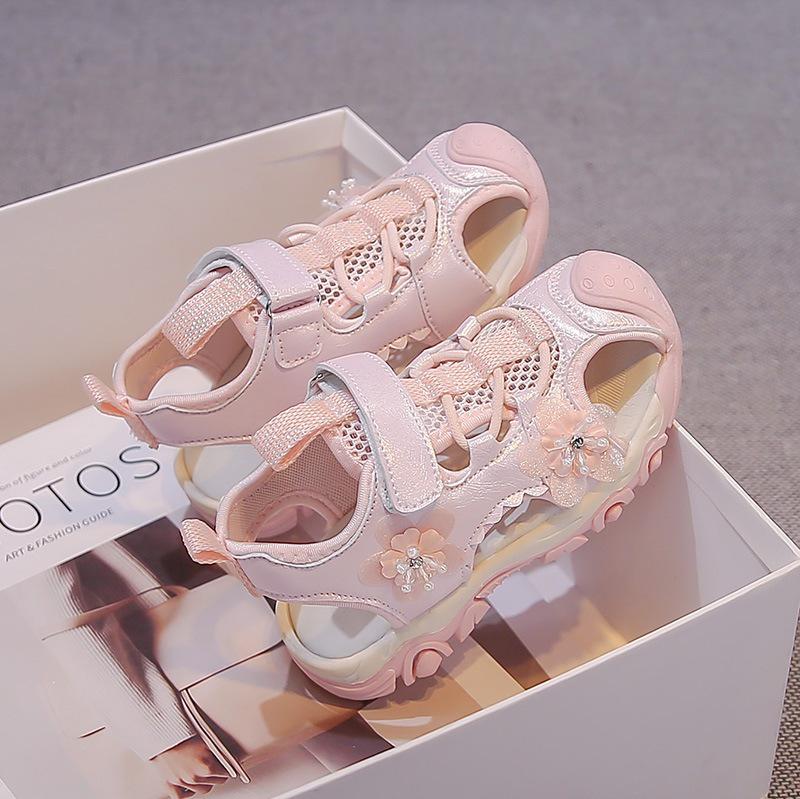 2026 Girls  Trendy Breathable Closed Toe Princess Sandals - Comfortable Summer Beach Shoes 28