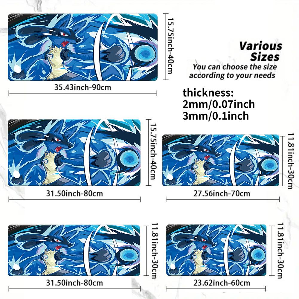 Pokemon Ash  Charizard Kanto Starters Gaming Mouse Pad NonSlip Desk Mat 30x80x0.2cm