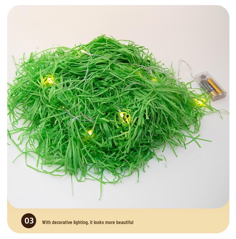 Raffia Grass Filler: Shredded Silk Paper for Candy Box Souvenirs