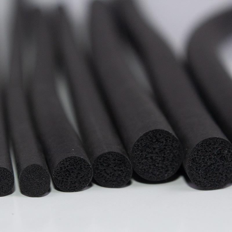 EPDM Foam Rubber Seal Strip for Electrical Cabinets and Furniture (Black)