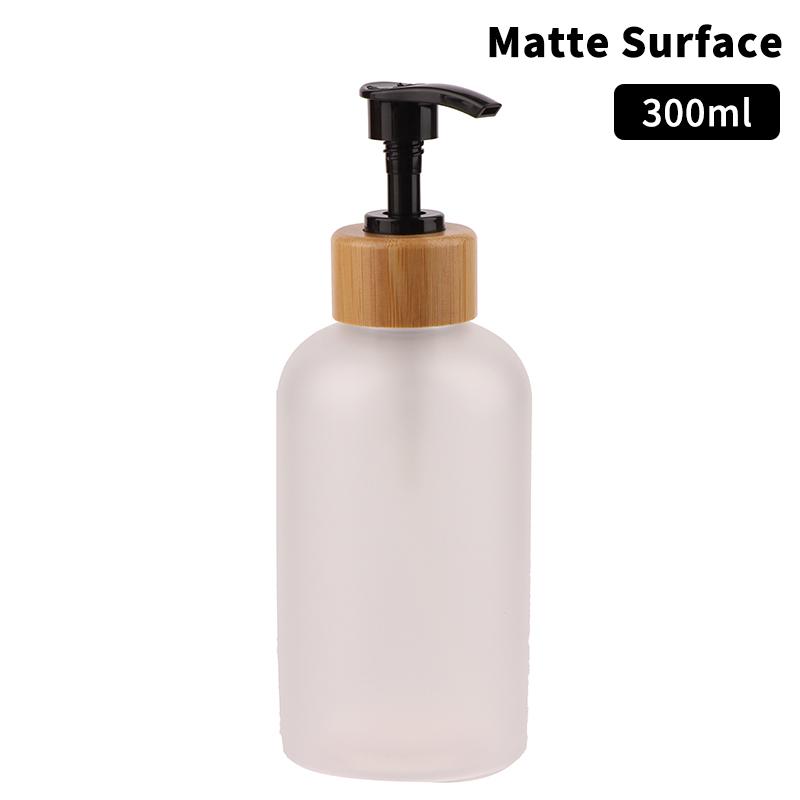 300/500 ml bambusový dávkovač s pumpičkou do kúpeľne, na misku pre domáce zvieratá, mydlo na riad, prázdna fľaša, na doplnenie pleťového mlieka, sprchový gél, tekutý, matná nádoba