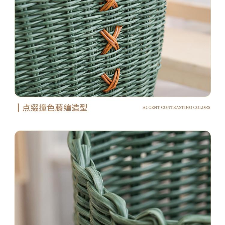 Household Picnic Basket Storage Bath Shopping Basket Woven Basket Vegetable Basket Gift Basket Souvenir Bath Hand Basket