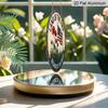 2D Flat, 1Pc Round Patriotic Aluminum Wall Art Sign - American Flag & Floral Design, "Land of the Free" Text, Easy To Hang with Pre-Drilled Holes