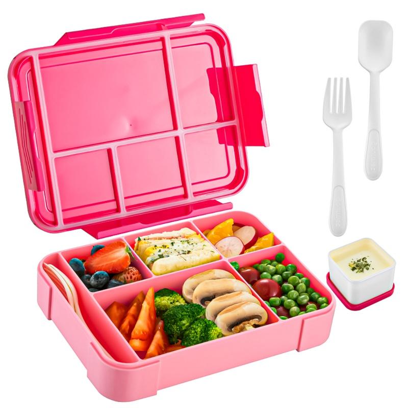 

Lunch Boxes for Kids Children Student Sealed In Compartments Fruit Salad Boxes Work Microwave Heating Bento Boxes Kitchen Tool
