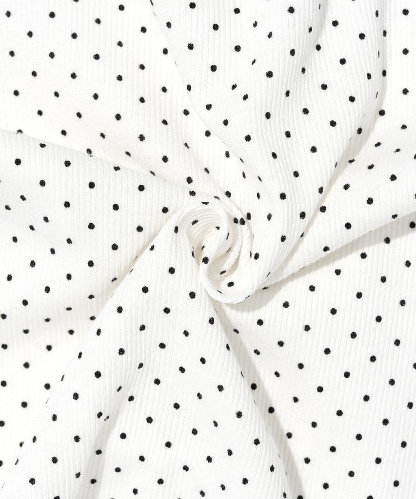 Beullaengkiteu Dot Pattern Ultra Short Sleeve Tee (White)