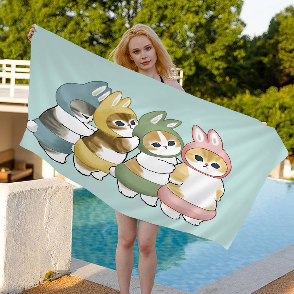 Cartoon Cute M-Mofusand Microfiber Beach Towel Absorbent Quick Dry Soft Yoga Swimming Resort Mountain Climbing Towel