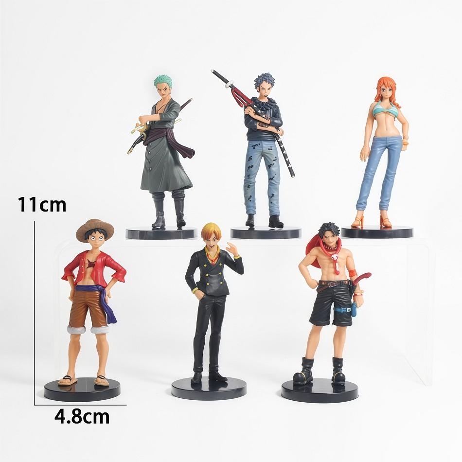 6 styles Anime One Piece Figures Monkey D. Luffy Roronoa Zoro Sanji Action Model Pvc Desktop Statue Ornament Collection Toy Gift