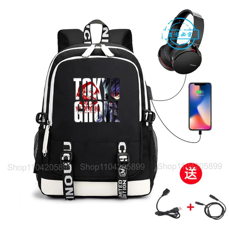 Tokyo Ghoul Backpack Anime Mochila Large Capacity Schoolbags Kaneki Ken Cartoon Travel Bag Laptop Boys Gift Rucksack