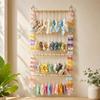 Boho Style Hair Clip Storage Rack Macrame Jewelry Organizer  Home Decoration