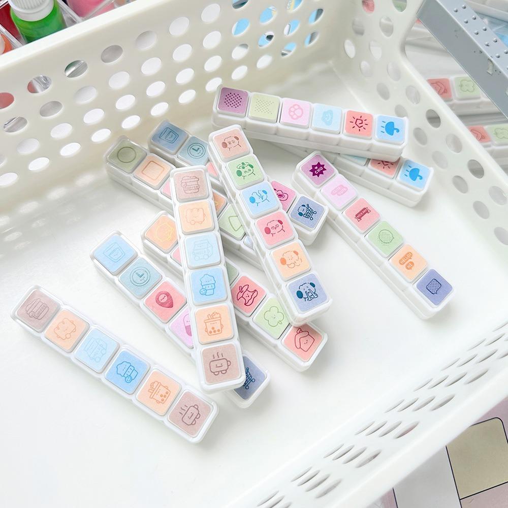 Cartoon Scrapbooking Stamp Kawaii Press Inkpad Stamps New Stamps Decorative  Journal Planner