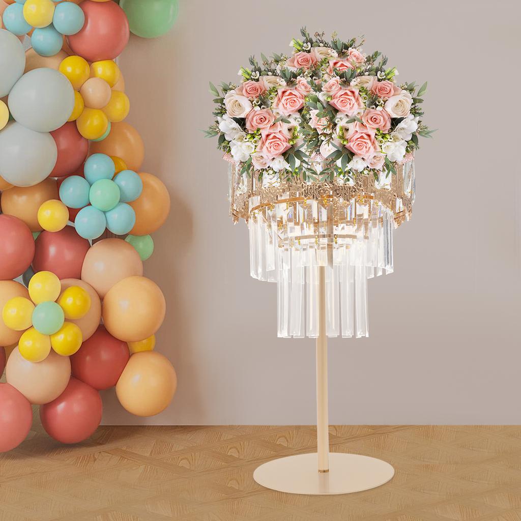 Modern Flower Stand Centerpiece, Elegant Floral Display Holder for Wedding Party Decor, Supports 6.61 Lbs, Durable Tabletop Vase