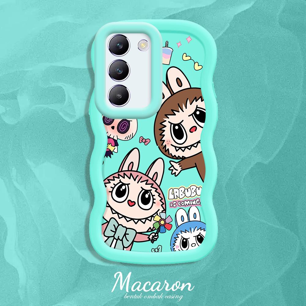 Painted Pattern Big Wave Edge Soft Silicone Material Macaron Phone Case Shockproof Protective Rubber Casing for OnePlus Vivo Motorola Moto