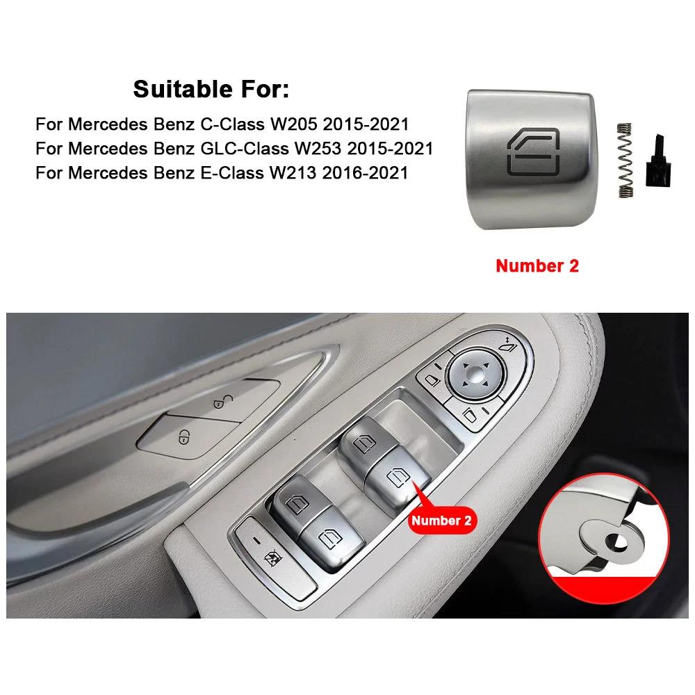 2059056800 2059056811 for Mercedes Benz W205 W253 W213 W222 C E Class GLC 4 Door Saloon Power Driver Door Window Switch Repair Button with Spring