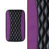 Center Console Box Cover Car Armrest Cushion Purple Leather Elbow Rest Pad Mat
