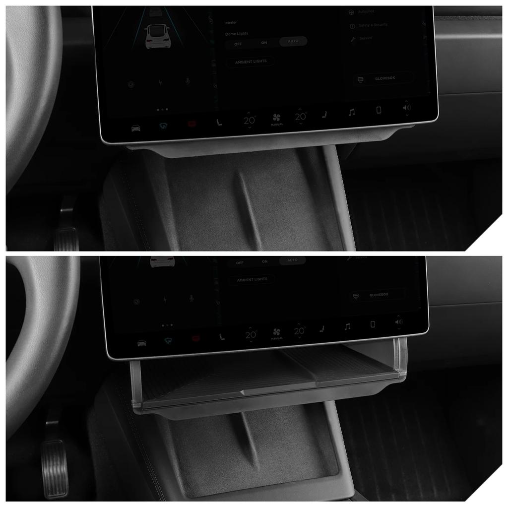 for Tesla Model 3 Highland 2025 Car Storage Box Hidden Storage Organizer Under The Central Control Screen Tray Accessories
