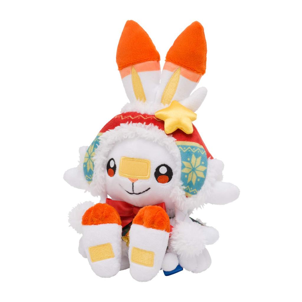 Pokémon Center Original Plush Toy Pokémon Christmas Wonderland Scorbunny 21 x 17 x 10 cm (H x W x D)