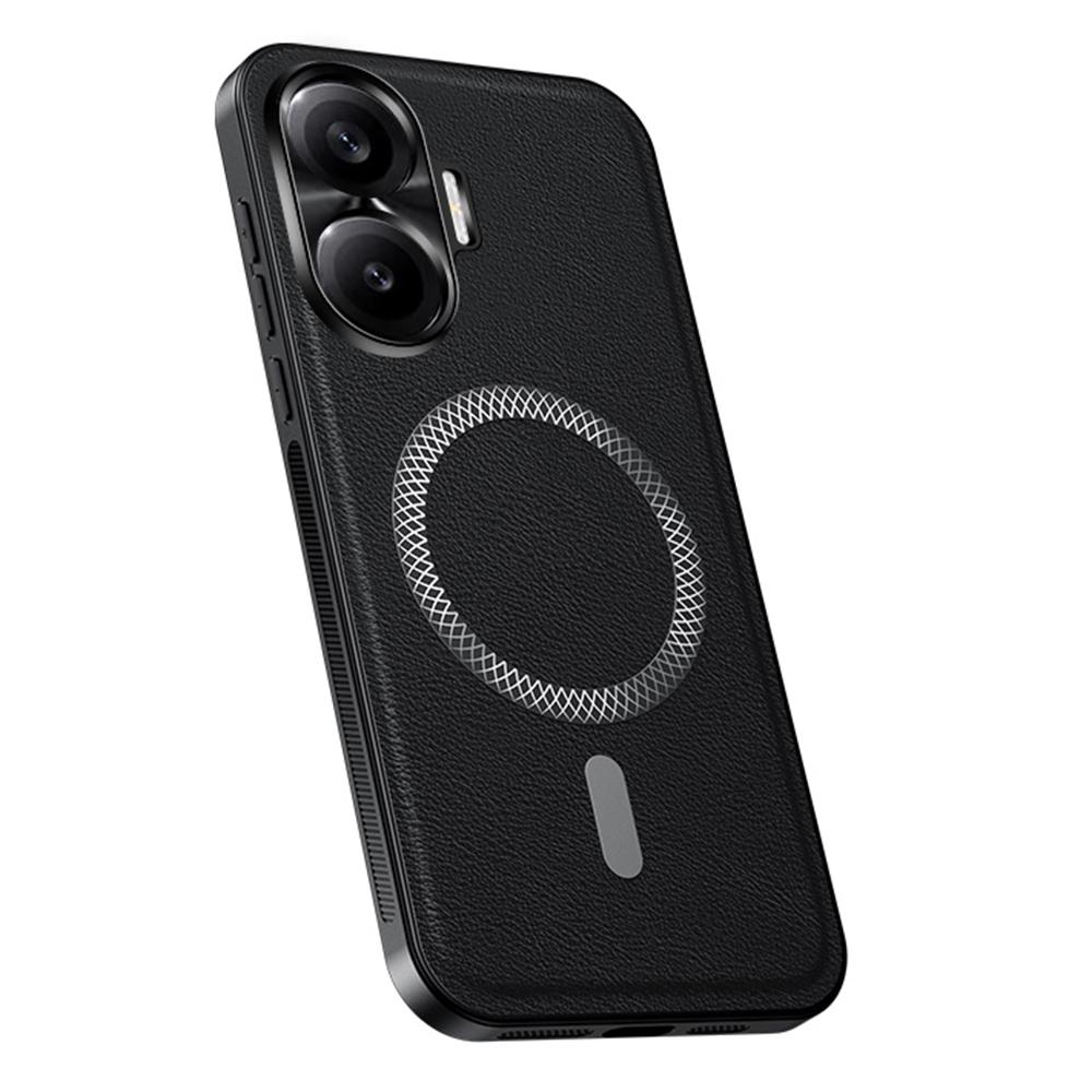 For Xiaomi Redmi Turbo 4 Pro 5G Case Compatible with MagSafe PU TPU PC Phone Back Cover with Metal Lens Frame