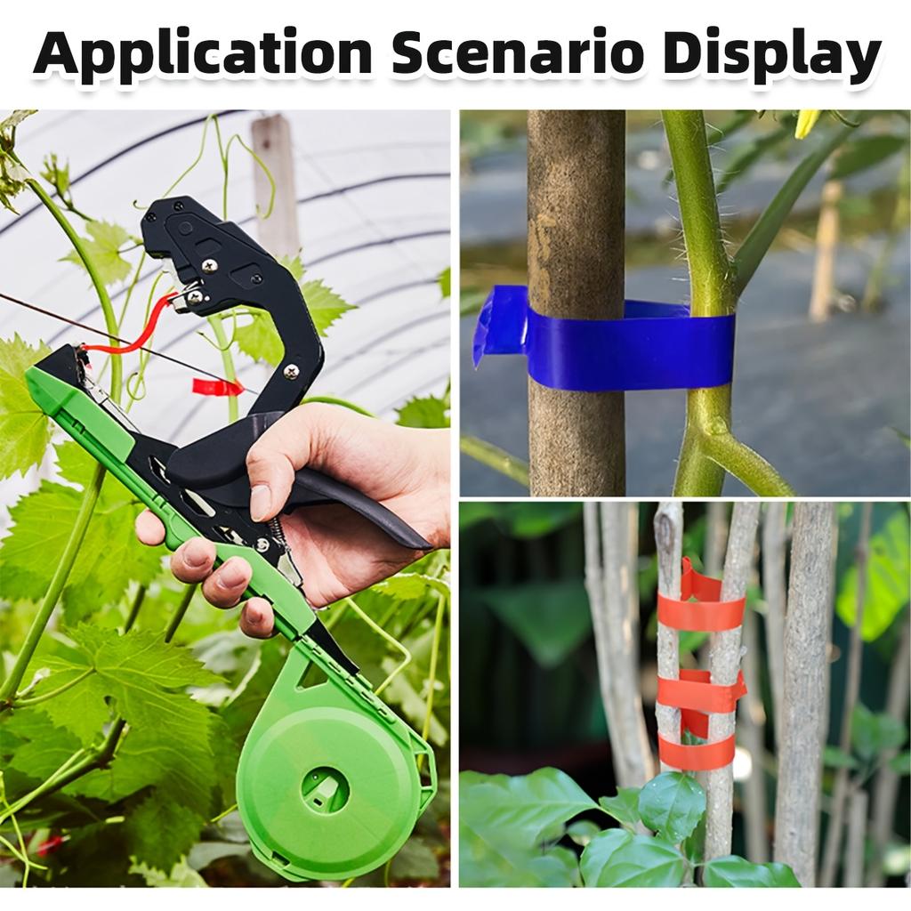 3 Rolls Plant Tying Tapetool Tapes Garden Vine Binding Tape for Tomato Cucumber Grapes Branch Tying Machine
