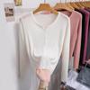 2024 Women's Lightweight Wool Knit Cardigan: Soft, Long Sleeve Sun Protection for Spring/Summer