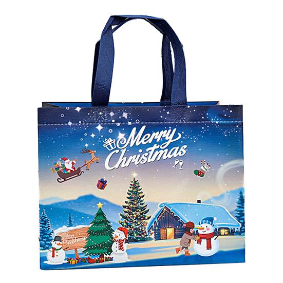 Christmas Gift Bags Large Reusable Tote Bag with Handles Non-Woven Christmas Grocery Shopping Bag for Holiday Xmas Party Supplies