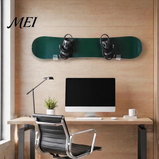 Wandmontagehalterung Acryl Skateboardhalterung, Horizontaler Snowboard-Ausstellungsständer, Klarer Robuster Boardständer Stabile Longboard-Halterung, für