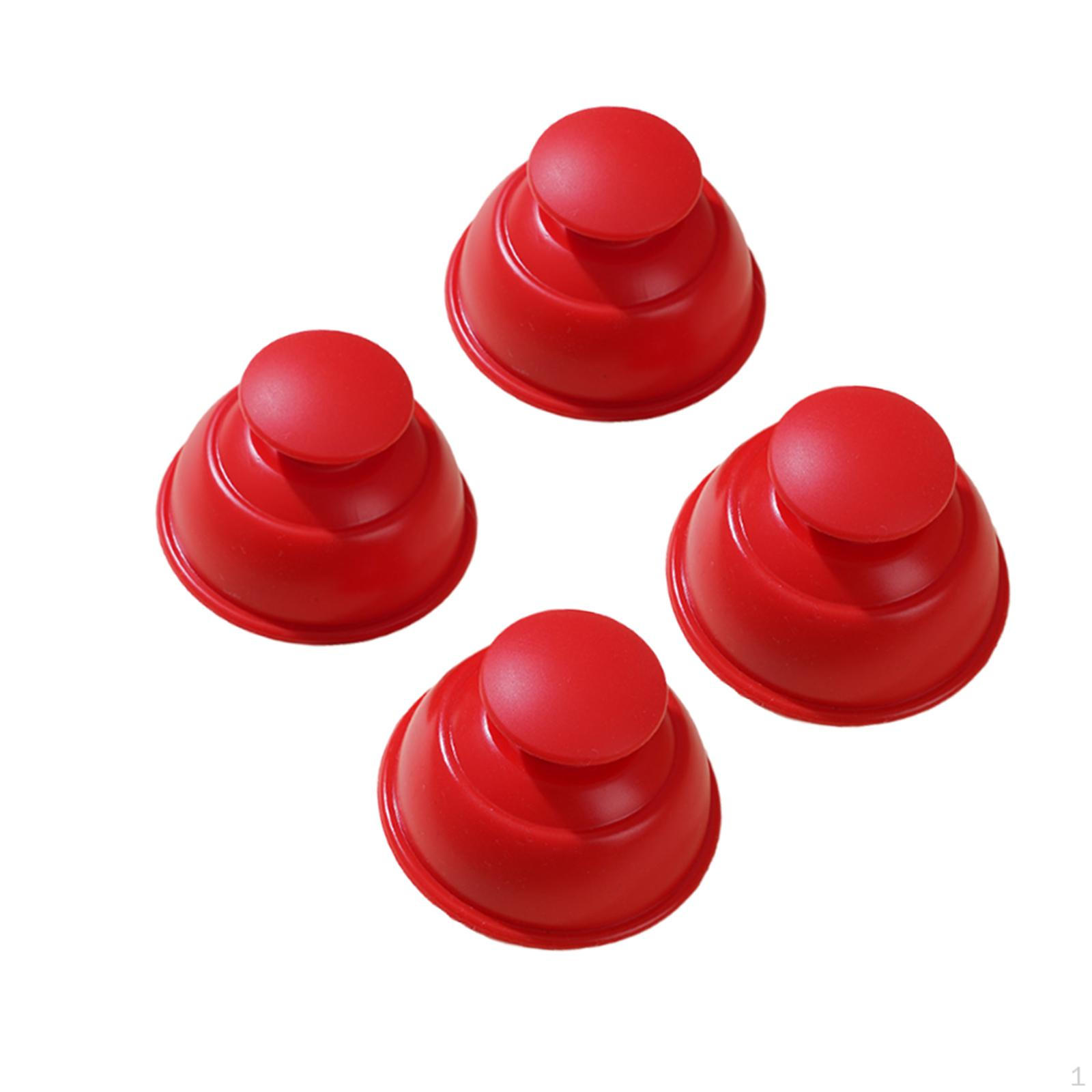 

Набор из 4 силиконовых банок для вакуумного баночного массажа спины, для студии и; Домашнее использование, Массаж тела красный