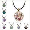 Tree of Life Rope Chain Glass Pendant Necklaces For Women Yoga Mandala Necklaces Gift Charm Beautiful Mandala Women Jewelry