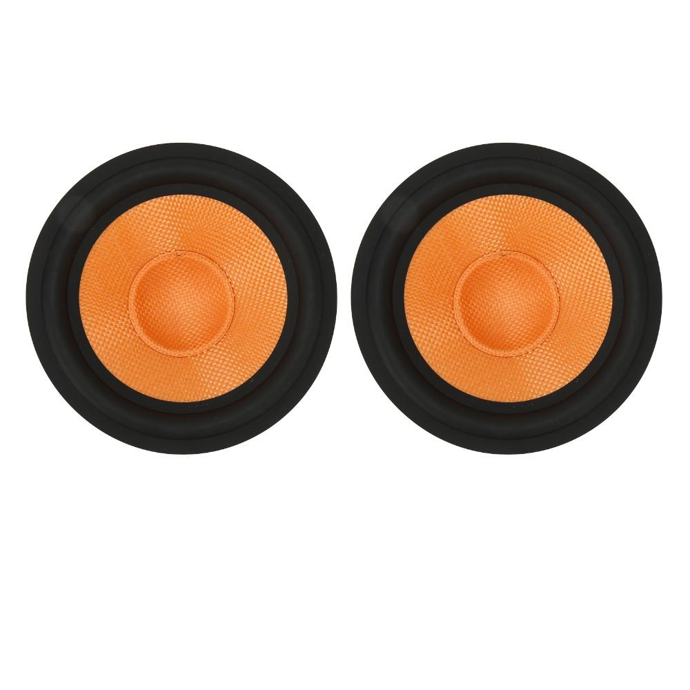 2PCS Orange Subwoofer Cone Rubber Surround Drum Paper Paper Speaker Cone Speaker Repair