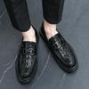 Men's Small Leather Shoes Autumn New Leather Shoes Men's Alligator Pattern Business Dress Casual Shoes Foot Loafers Men's