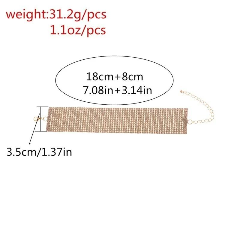 Sexy Wide Anklets Fully Diamond Foot Chain Nightclub Jewelry Dance Summer Beach Barefoot Chain Jewelry for Women