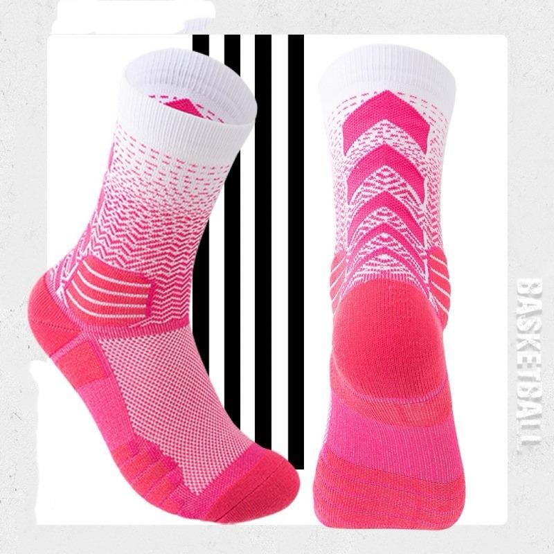 Verlaufende High-Top Court Elite Socken, Verdickte Wettkampf-Umfassende Praktische Sportsocken, Professionelle Basketballsocken