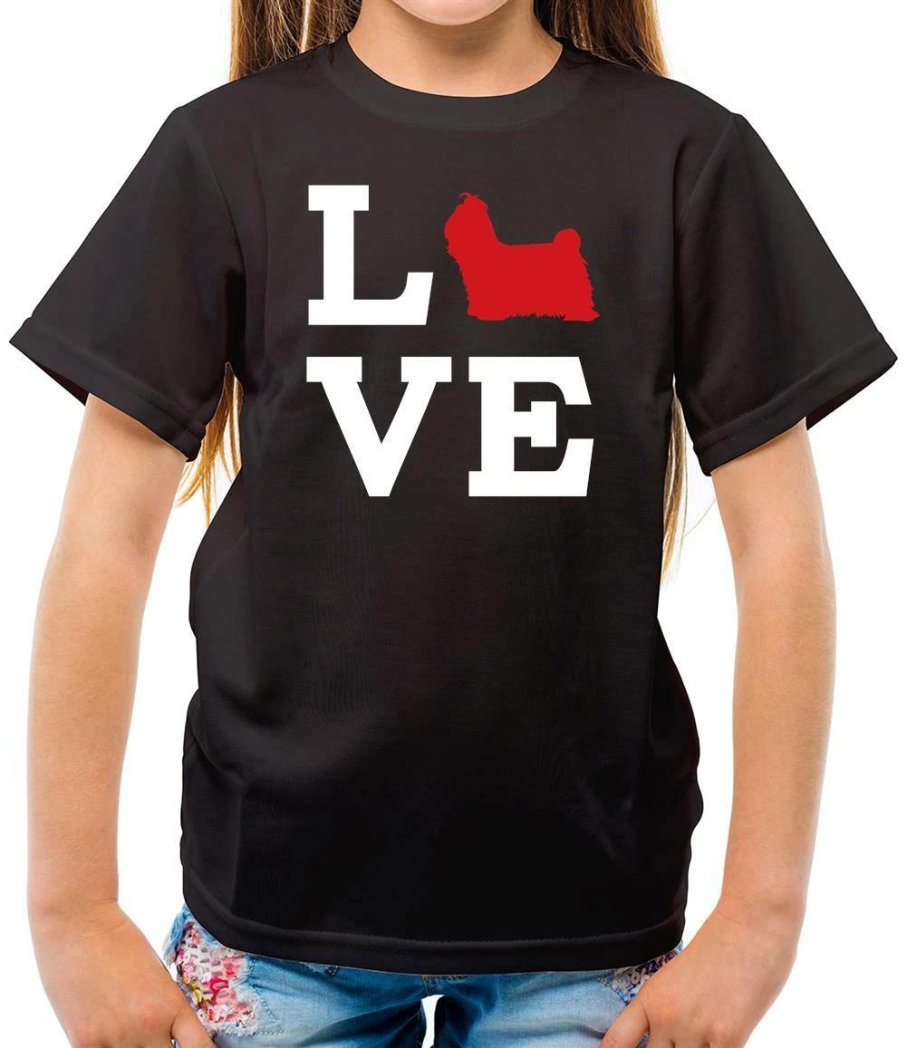 Love Shih Tzu Dog Silhouette - Kids T-Shirt - Dogs - Puppy - Pet - Owner - Vet 100