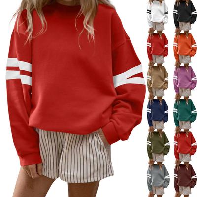 Damen Modisches Einfarbiges Langarm-Sweatshirt