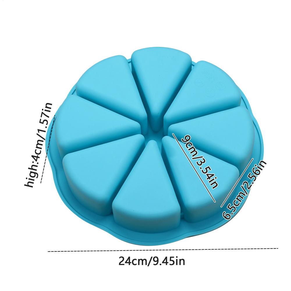 

1pc Silicone Triangle Cake Mold Set - Suitable for 8-cavity Non Stick Baking Trays for Cornbread Brownies Muffins Kitchen Pancak