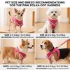 Polka Dot Print Small Dog Vest Harness Pink Tone Pet Walking Harness  Pet Daily Outing